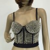 Sexy Club Punk Rivet Waistcoat Top M5304