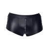 Erotic Underwear Men's Patent Leather Suit Sexy Black Strappy Vest Shorts Bar Performance N818