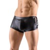 Erotic Underwear Men's Patent Leather Suit Sexy Black Strappy Vest Shorts Bar Performance N818