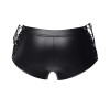 Erotic Underwear Men's Patent Leather Suit Sexy Black Strappy Vest Shorts Bar Performance N818