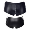 Erotic Underwear Men's Patent Leather Suit Sexy Black Strappy Vest Shorts Bar Performance N818