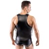 Erotic Underwear Men's Patent Leather Suit Sexy Black Strappy Vest Shorts Bar Performance N818