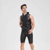 Sexy Shiny Men's Suit Vest Jackets Sporty and Casual Men's Leather Hooded Vests N837