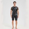Men's Sexy Matte Leather Vest Shiny Short Sleeved T-shirt Sporty Top Performance Costume N842