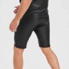 Men's Sexy Charming Matte Leather Vest Shiny Leather Sleeveless T-shirt Tight Fitting Costume N836