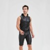 Sexy Shiny Men's Suit Vest Jackets Sporty and Casual Men's Leather Hooded Vests N837