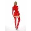 Sexy Shiny Bodysuit Glossy Patent Leather Long-Sleeved Tight Fitting PU Sex Underwear XX6897