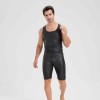 Men's Sexy Charming Matte Leather Vest Shiny Leather Sleeveless T-shirt Tight Fitting Costume N836