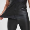 Sexy Shiny Men's Suit Vest Jackets Sporty and Casual Men's Leather Hooded Vests N837