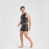 Sexy Men Vest Nightclub Stage Costume Men's Sexy Lingerie Black Patent Leather Vest and Shorts N843