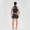 Sexy Men Vest Nightclub Stage Costume Men's Sexy Lingerie Black Patent Leather Vest and Shorts N843
