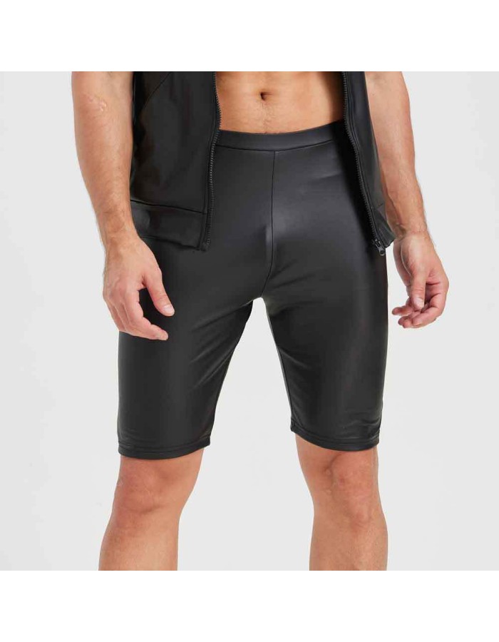 Sexy Shiny Men's Suit Vest Jackets Sporty and Casual Men's Leather Hooded Vests N837