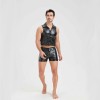Sexy Men Vest Nightclub Stage Costume Men's Sexy Lingerie Black Patent Leather Vest and Shorts N843