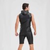Sexy Shiny Men's Suit Vest Jackets Sporty and Casual Men's Leather Hooded Vests N837