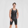 Men's Sexy Charming Matte Leather Vest Shiny Leather Sleeveless T-shirt Tight Fitting Costume N836
