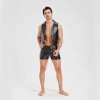 Sexy Men Vest Nightclub Stage Costume Men's Sexy Lingerie Black Patent Leather Vest and Shorts N843