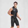 Sexy Shiny Men's Suit Vest Jackets Sporty and Casual Men's Leather Hooded Vests N837