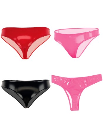 Latex Briefs Ammonia Low Waisted Sexy Narrow Crotch Shiny Patent Leather Briefs XX6507