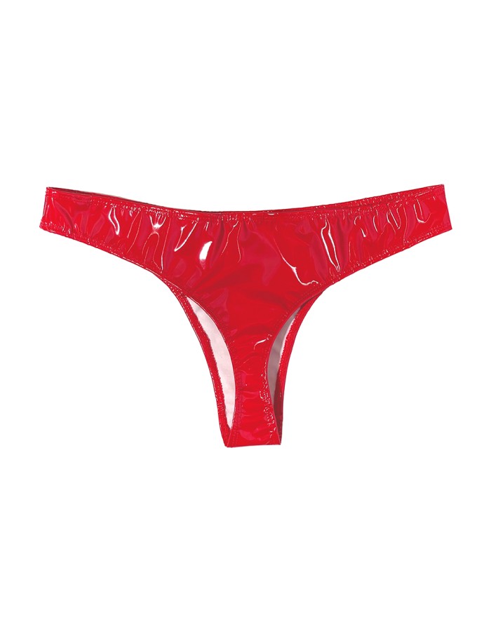 Latex Briefs Ammonia Low Waisted Sexy Narrow Crotch Shiny Patent Leather Briefs XX6507