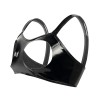 Sexy Revealing Sex Bras Briefs Suit Leather Two Piece PVC Latex Ammonia PU Bras Suit XX6510