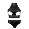 Women Leather Briefs High Gloss PVC Suit Latex Ammonia PU Sexy Bra Revealing Sex Bra Briefs XX6509