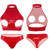 Women Leather Briefs High Gloss PVC Suit Latex Ammonia PU Sexy Bra Revealing Sex Bra Briefs XX6509