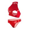 Women Leather Briefs High Gloss PVC Suit Latex Ammonia PU Sexy Bra Revealing Sex Bra Briefs XX6509