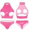 Women Leather Briefs High Gloss PVC Suit Latex Ammonia PU Sexy Bra Revealing Sex Bra Briefs XX6509