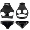 Women Leather Briefs High Gloss PVC Suit Latex Ammonia PU Sexy Bra Revealing Sex Bra Briefs XX6509