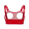 Sexy Revealing Sex Bras Briefs Suit Leather Two Piece PVC Latex Ammonia PU Bras Suit XX6510