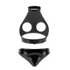Women Leather Briefs High Gloss PVC Suit Latex Ammonia PU Sexy Bra Revealing Sex Bra Briefs XX6509
