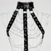 Adult sex lingerie metal chain necklaces breast revealing corsets women's uniforms seductive restraint sets BST58004