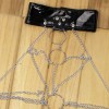 Three-point hollowed-out iron chain set of erotic underwear is alluring. The leather metal opening is free to take off BST58002