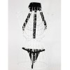 Adult sex lingerie metal chain necklaces breast revealing corsets women's uniforms seductive restraint sets BST58004