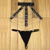 Adult sex lingerie metal chain necklaces breast revealing corsets women's uniforms seductive restraint sets BST58004