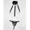 Adult sex lingerie metal chain necklaces breast revealing corsets women's uniforms seductive restraint sets BST58004