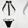 Adult sex lingerie metal chain necklaces breast revealing corsets women's uniforms seductive restraint sets BST58004