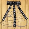 Adult sex lingerie metal chain necklaces breast revealing corsets women's uniforms seductive restraint sets BST58004