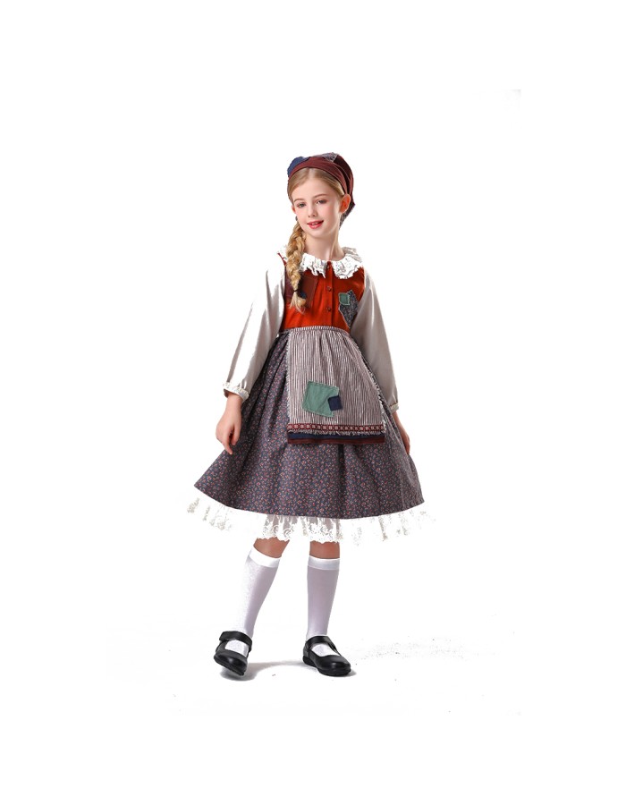 Children's Day Manor Costume Girl Garden Farm Maid Costumes Maid Dresses YM5841
