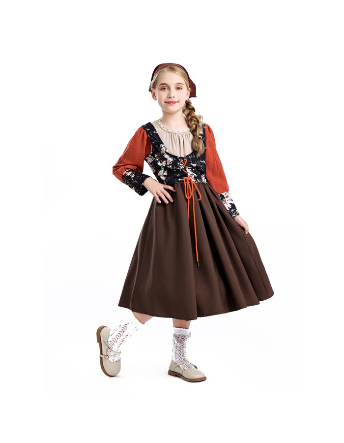 Medieval Retro Country Style Beer Suit Set For Boys and Girls Cosplay Western Cowboys YM0946