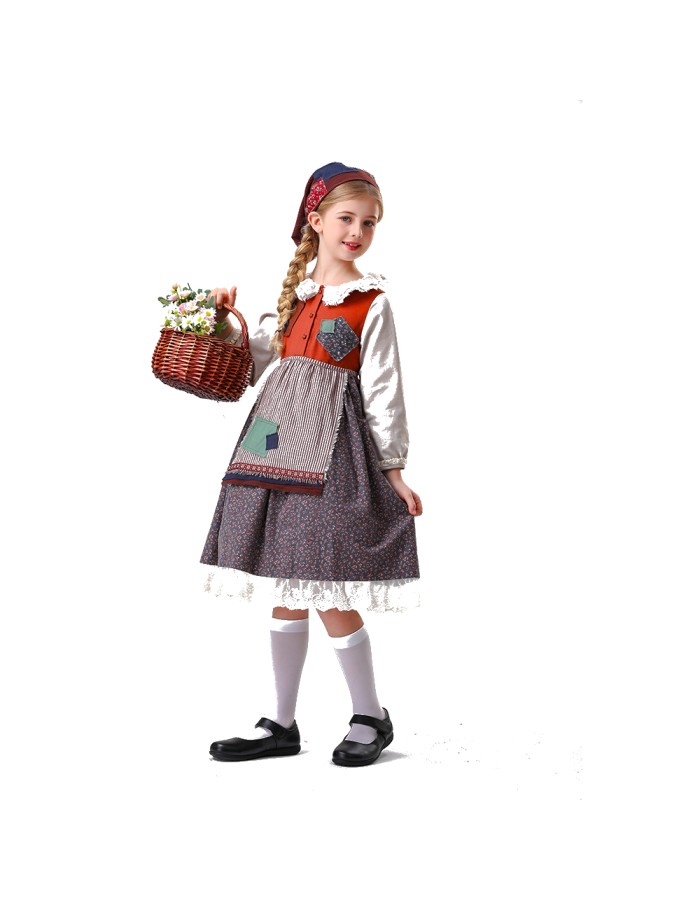 Children's Day Manor Costume Girl Garden Farm Maid Costumes Maid Dresses YM5841