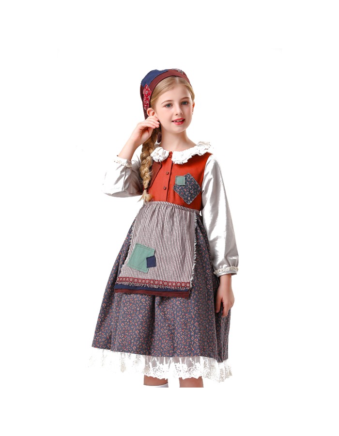 Children's Day Manor Costume Girl Garden Farm Maid Costumes Maid Dresses YM5841