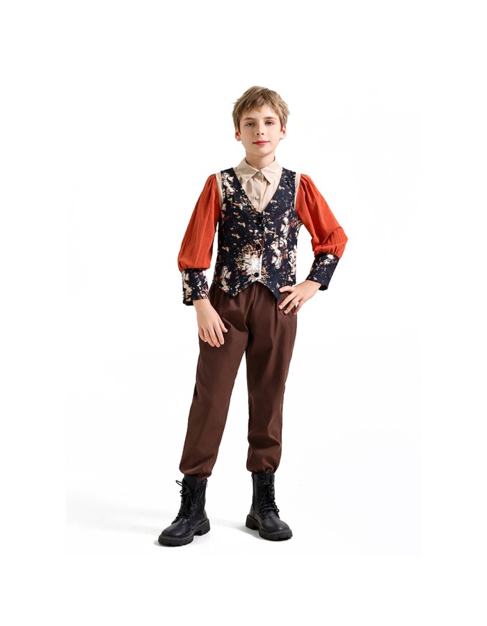 Medieval Retro Country Style Beer Suit Set For Boys and Girls Cosplay Western Cowboys YM0946