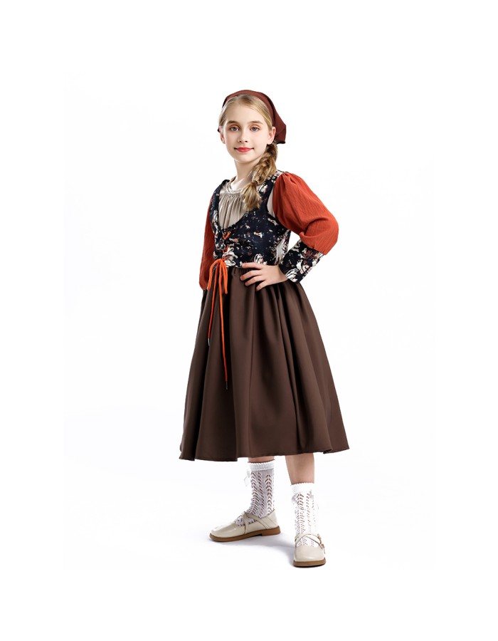 Medieval Retro Country Style Beer Suit Set For Boys and Girls Cosplay Western Cowboys YM0946