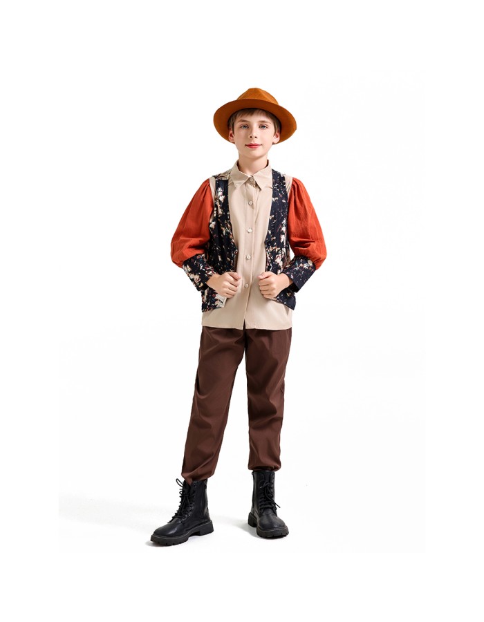 Medieval Retro Country Style Beer Suit Set For Boys and Girls Cosplay Western Cowboys YM0946
