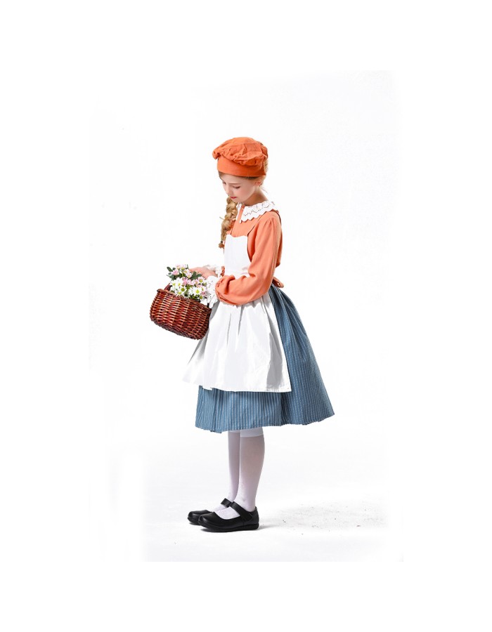 Halloween Children's Role Playing Maid Costume Rural Life Cosplay Children's Girl Maid Costume YM5842