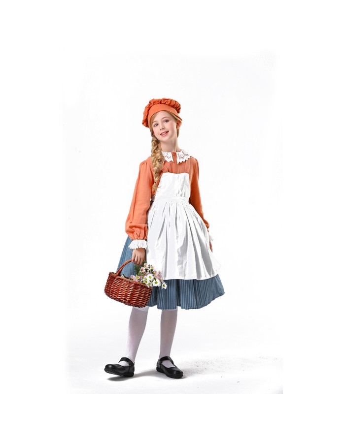 Halloween Children's Role Playing Maid Costume Rural Life Cosplay Children's Girl Maid Costume YM5842