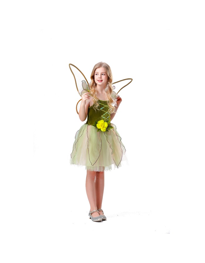 On Children's Day, Girl in a Princess Puffy Dress Performed a Forest Flower Fairy Dress With Wings YM8785
