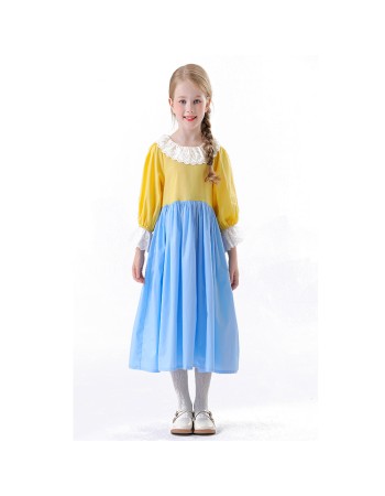 Halloween Medieval Country Maid Cosplay as a Romantic French Farm Costume Garden Girl Dress YM5844