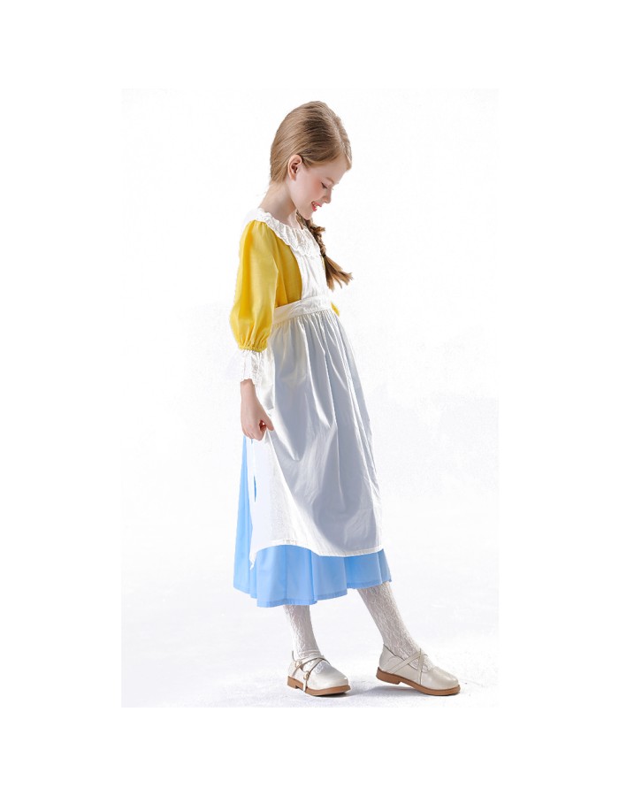 Halloween Medieval Country Maid Cosplay as a Romantic French Farm Costume Garden Girl Dress YM5844